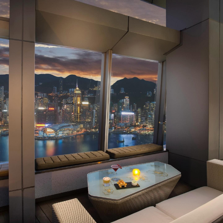 Ozone Bar skyline view at The Ritz-Carlton Hong Kong