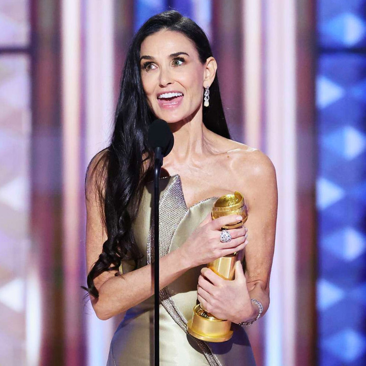 Golden Globes 2025 Biggest Moments Demi Moore The Substance Best Actress