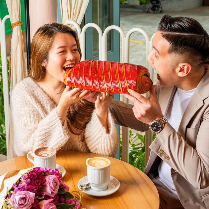 Valentine's Day Menus Pane e Latte