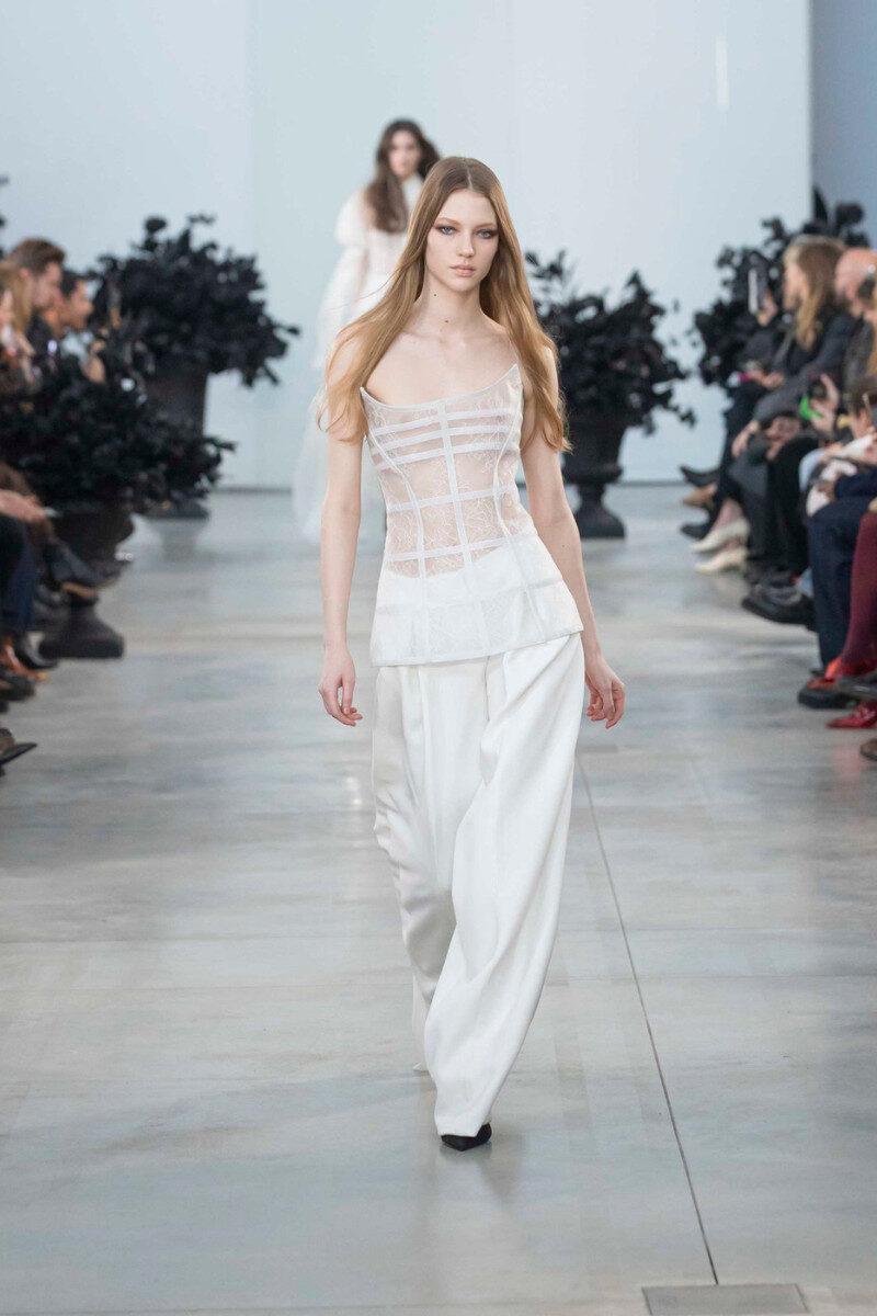 Milan Fashion Week 2025 Blumarine corseted silhouettes