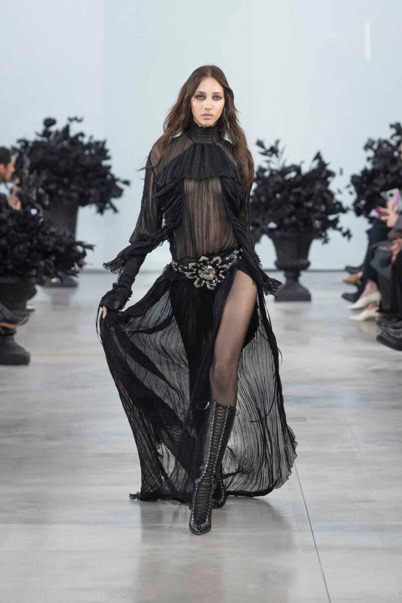 Milan Fashion Week 2025 Blumarine sheer chiffons