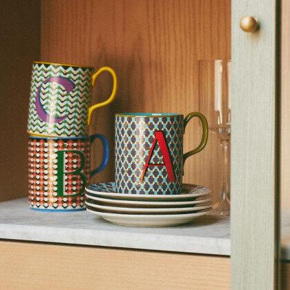 Anthropologie Parker Stoneware Monogram Mug