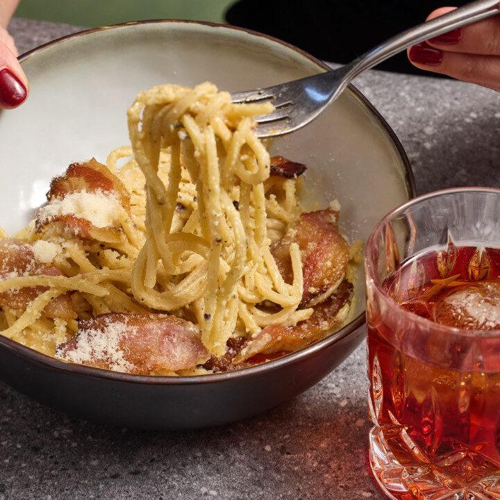 Carbonara pasta from Ask for Alonzo in Hong Kong Italian cuisine