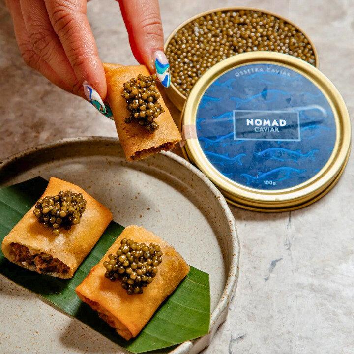 Barkada Authentic Or Not Wagyu Beef Lumpia Nomad caviar