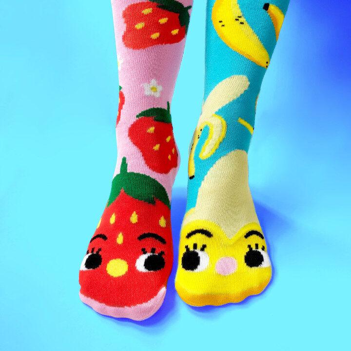 strawberry and banana pals socks