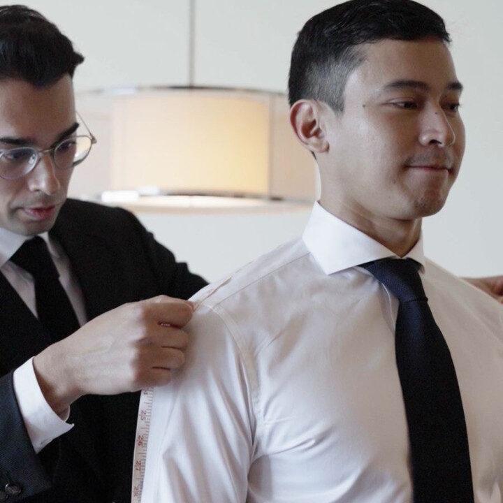 Hong Kong Tailors Empire Tailor Enchong Dee fabric consultation